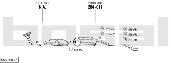 BOSAL 058.369.65 Exhaust System